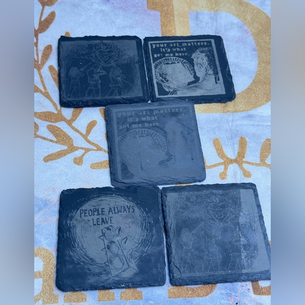 One Tree Hill Peyton Sawyer Slate Coaster Set Handmade Fan Art